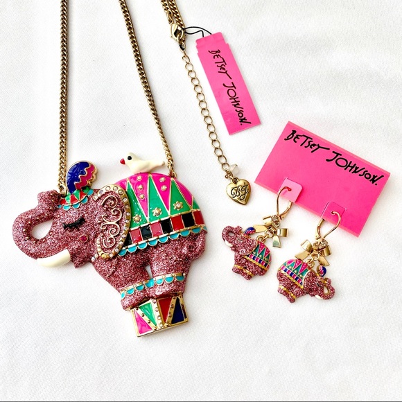 Betsey Johnson Jewelry - Betsey Johnson 'A Day At The Zoo' Elephant Set NWT/Rare!